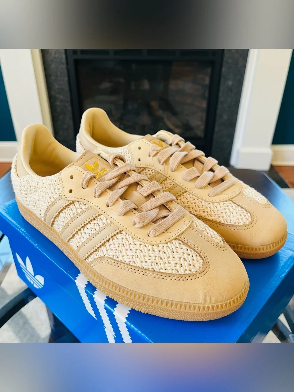 Sz 7.5 adidas Womens Samba OG Knit Pack - Sand Strata JR9446 Women’s - Picture 3 of 7